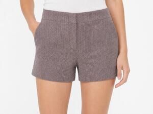 LOFT Womens Cotton Blend Tweed Shorts Pink Black White Size 2 Summer Shorts